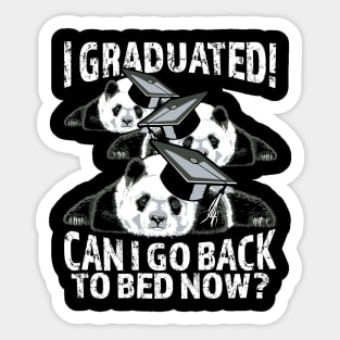 I graduated in 2024 Funny Panda Education Congratulations Sticker